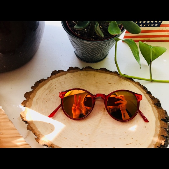 Urban Outfitters Accessories - Urban outfitters red reflective sunglasses
